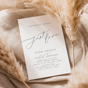 Invitation Rien de fantaisiste, juste de l'amour avec un scri