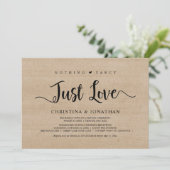 Invitation Rien de fantaisiste, juste de l'amour, bois rustiq (Debout devant)