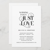 Invitation Rien de fantaisiste, juste de l'amour, Classique N (Devant / Derrière)