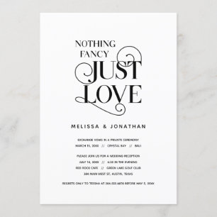 Invitation Rien de fantaisiste, juste de l'amour, Classique N