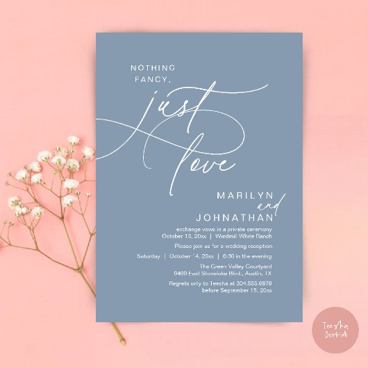 Invitation Rien de Fantaisiste, Juste de l'Amour, Dîner de Ma