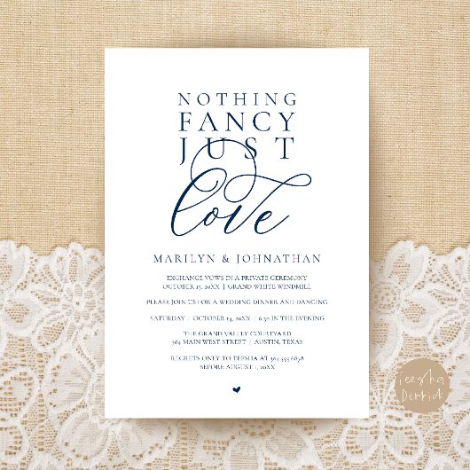 Invitation Rien de Fantaisiste Juste de l'Amour, Dîner de Réc
