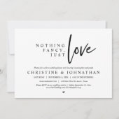 Invitation Rien de fantaisiste, juste de l'amour, Dîner d'élo (Devant)