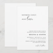 Invitation Rien de fantaisiste, juste de l'amour, écriture ma (Devant / Derrière)