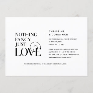 Invitation Rien de fantaisiste, juste de l'amour, Élégant Noi