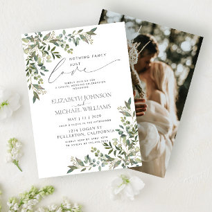 Invitation Rien de fantaisiste, juste de l'amour et de l'euca
