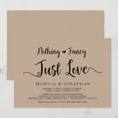 Invitation Rien de fantaisiste, juste de l'amour, évasion Bro (Devant / Derrière)