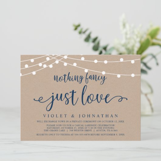 Invitation Rien de fantaisiste, juste de l'amour, évasion de (Debout devant)