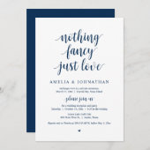 Invitation Rien de fantaisiste, juste de l'amour, Fugue, Bleu (Devant / Derrière)