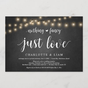 Invitation Rien de fantaisiste, juste de l'amour, guirlande l