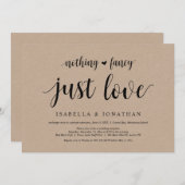 Invitation Rien de fantaisiste, juste de l'amour, Kraft, Mari (Devant / Derrière)