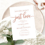 Invitation Rien de fantaisiste Juste de l'amour Mariage Décon<br><div class="desc">Rien De Fancy Just Love Décontracté Faire-part de mariage</div>