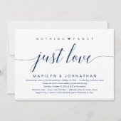 Invitation Rien de fantaisiste, juste de l'amour, Mariage Élé (Devant)