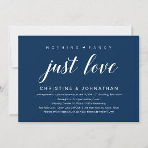 Invitation Rien de fantaisiste, juste de l'amour, Mariage en