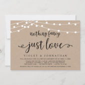 Invitation Rien de fantaisiste, juste de l'amour, mariage en  (Devant)