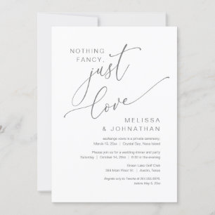 Invitation Rien de fantaisiste, juste de l'amour, Mariage en 