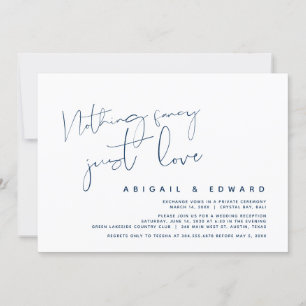 Invitation Rien de fantaisiste, juste de l'amour, Mariage en 