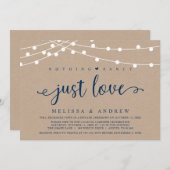 Invitation Rien de fantaisiste, juste de l'amour, mariage en  (Devant / Derrière)