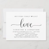 Invitation Rien de fantaisiste juste de l'amour, mariage fian (Devant)