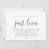 Invitation Rien de fantaisiste juste de l'amour, mariage fian (Devant)