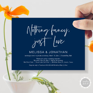 Invitation Rien de fantaisiste, juste de l'amour, mariage fug