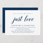 Invitation Rien de fantaisiste, juste de l'amour, Mariage int (Devant / Derrière)