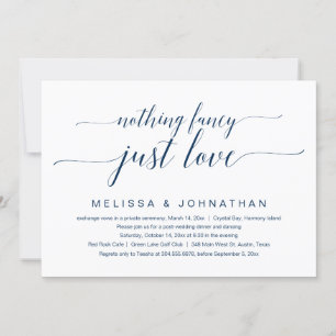 Invitation Rien de fantaisiste, juste de l'amour, mariage int