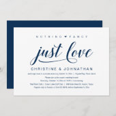 Invitation Rien de fantaisiste, juste de l'amour, Mariage int (Devant / Derrière)