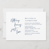 Invitation Rien de fantaisiste, juste de l'amour, mariage int (Devant)