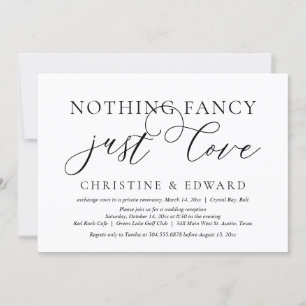 Invitation Rien de fantaisiste, juste de l'amour, mariage int