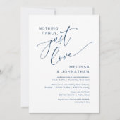 Invitation Rien de fantaisiste, juste de l'amour, mariage int (Devant)