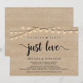 Invitation Rien de fantaisiste, juste de l'amour, Mariage int (Devant / Derrière)