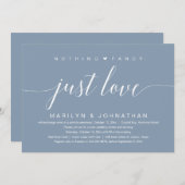 Invitation Rien de fantaisiste, juste de l'amour, Mariage Int (Devant / Derrière)