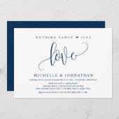 Invitation Rien de fantaisiste, juste de l'amour, mariage int (Devant / Derrière)