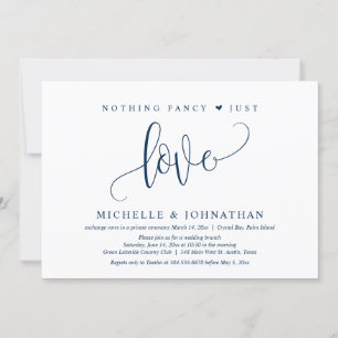 Invitation Rien de fantaisiste, juste de l'amour, mariage int