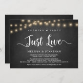 Invitation Rien de fantaisiste, juste de l'amour, Mariage int (Devant / Derrière)