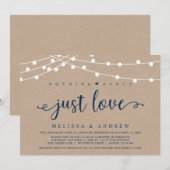 Invitation Rien de fantaisiste, juste de l'amour, mariage int (Devant / Derrière)