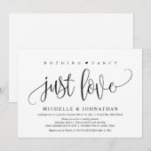 Invitation Rien de fantaisiste, juste de l'amour, Mariage Int (Devant / Derrière)