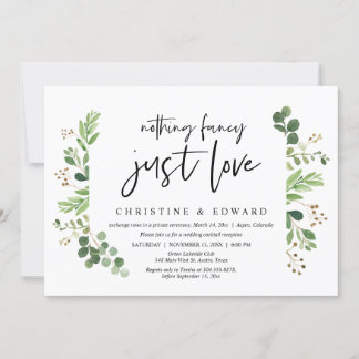 Invitation Rien de fantaisiste, juste de l'amour, mariage int