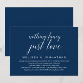 Invitation Rien de fantaisiste, juste de l'amour, mariage int (Devant / Derrière)