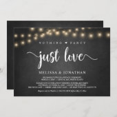 Invitation Rien de fantaisiste, juste de l'amour, Mariage int (Devant / Derrière)