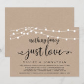 Invitation Rien de fantaisiste, juste de l'amour, mariage pré (Devant / Derrière)