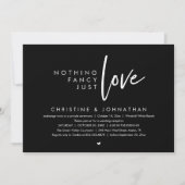 Invitation Rien de fantaisiste, juste de l'amour, réception d (Devant)