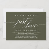 Invitation Rien de fantaisiste, juste de l'amour, réception m (Devant)