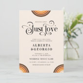 Invitation Rien de fantaisiste juste de l'amour Script rétro  (Debout devant)