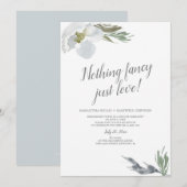 Invitation Rien de fantaisiste, juste des florales aquarelles (Devant / Derrière)