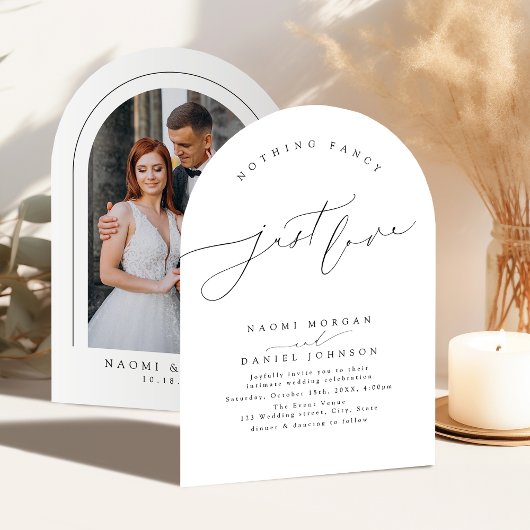 Invitation Rien de fantaisiste, juste l'amour Arch de script
