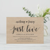 Invitation Rien de fantaisiste, juste l'amour, bois, évasion (Debout devant)