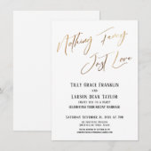 Invitation Rien de fantaisiste, juste l'amour de l'or typogra (Devant / Derrière)