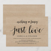 Invitation Rien de fantaisiste, juste l'amour, évasion amoure (Devant / Derrière)